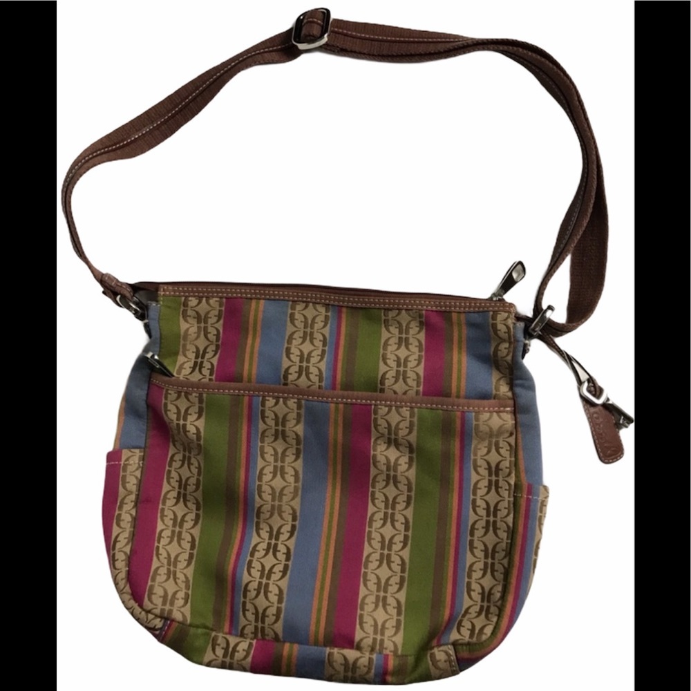 Modern Vintage patterned fabric Fossil bag